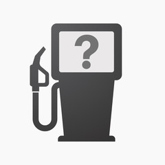 Isolated fuel pump with a question sign