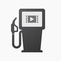 Isolated fuel pump with a multimedia sign