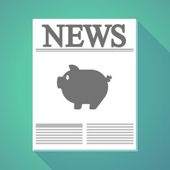 Long shadow  newspaper with a pig