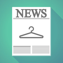 Long shadow  newspaper with a hanger