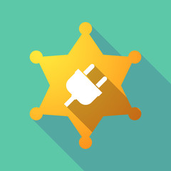 Long shadow sheriff star with a plug