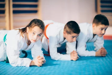 Fotobehang Vechtsport Kinderen in vechtsporttraining