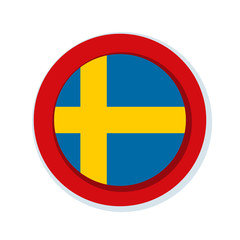 Obraz premium Sweden label illustration