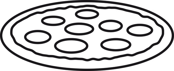 seitlich cool logo italien liebe lieblingsessen stücke pizza rund groß comic cartoon clipart salami