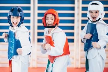 Schapenvacht deken met foto Vechtsport Taekwondo Kids