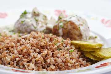 buckwheat with cutlets
