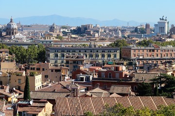 Obraz premium Skyline di Roma dall'Accademia Reale di Spagna