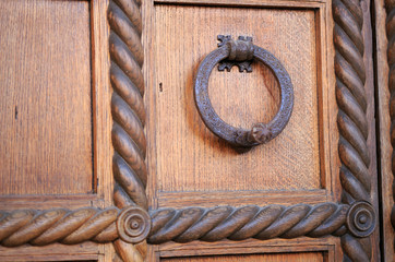 Door handle on the front door of the Italian house.