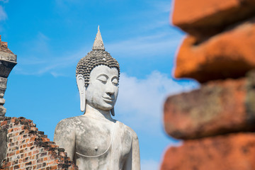 Buddha statue at Wat Yai Chai-mongkol Ayutthaya thailand