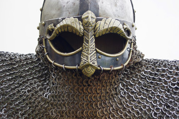 Metal Viking with chainmail