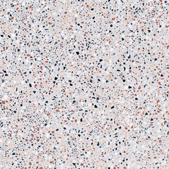 Fototapeta premium Terrazzo floor, marble surface, seamless pattern, vector illustration