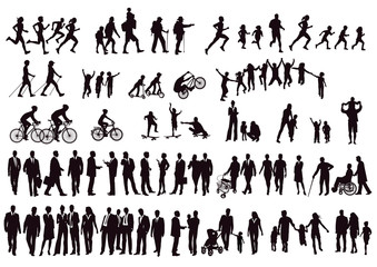 Menschenmenge, und Personen