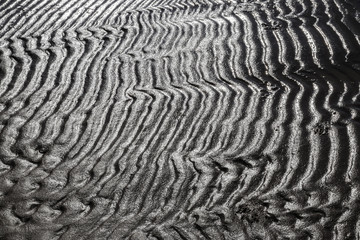 Beautiful sand formations have emerged at sea
