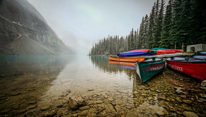Moraine Lake with Snow