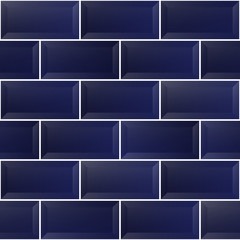 Blue ceramic brick, seamless pattern, vector illustration