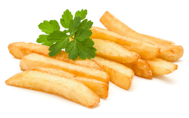 French Fried Potatoes isolated on white background
