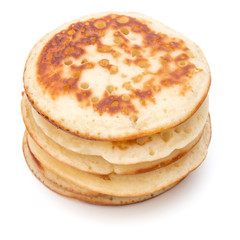 Pancakes  stack on white background