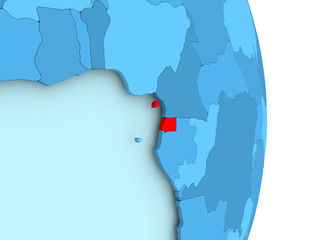 Map of Equatorial Guinea in red