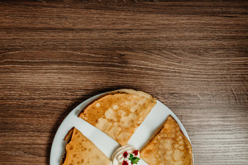 Fototapeta na wymiar homemade pancakes