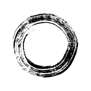 Naklejka Enso circle. Buddhist symbol for the freedom of mind and zen. Handmade vector ink painting.