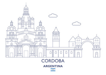 Fototapeta na wymiar Cordoba Cty Skyline, Argentina