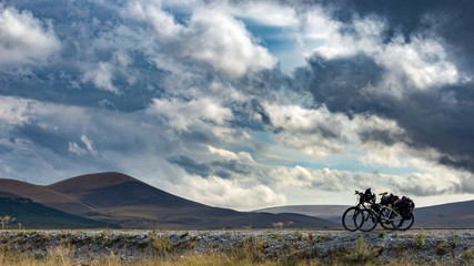 Cycling through beautiful country of Georgia