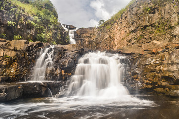 Fototapeta na wymiar Amazing waterfall near Vangvieng laos