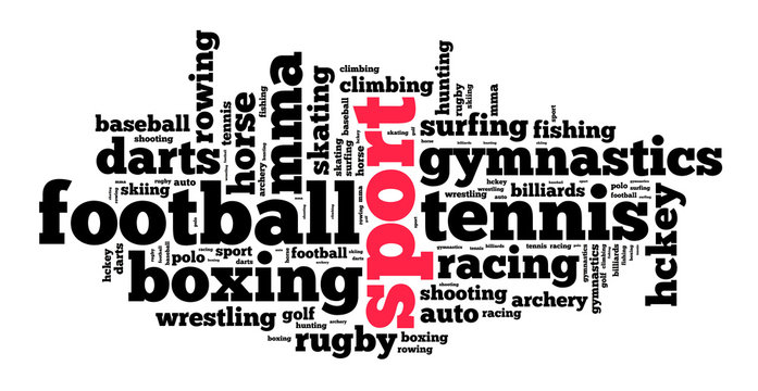 Sport word cloud concept