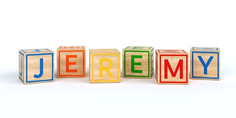 Name Jeremy bunte Würfel