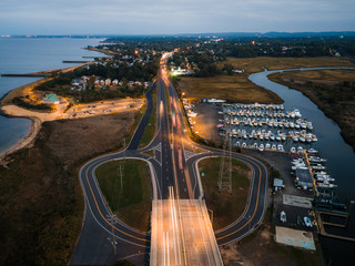 Aerial of Laurence Harbor New Jersey