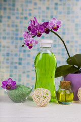 Spa treatments in the bathroom.