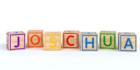 Name Joschua bunte Würfel 