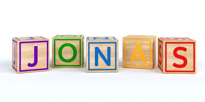 Name Jonas bunte W&uuml;rfel 