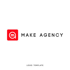 Creative abstract logo design using letter a and m. Modern flat design. Vector illustration.