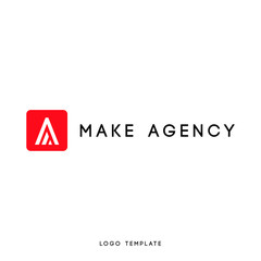 Creative abstract logo design using letter a and m. Modern flat design. Vector illustration.