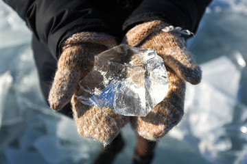 Pure Ice piece in hand