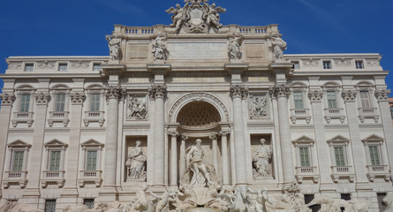 Fototapeta na wymiar Fontana di Trevi in the city of Rome, Italy