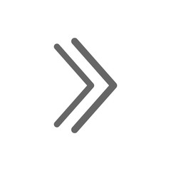 Pointer, arrow in modern flat style. Arrow button isolated on white background. Symbol for web design, site, app, UI.