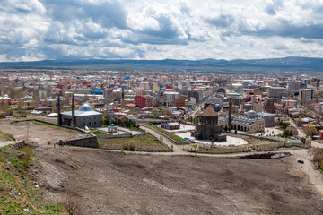 Cityscape View of Kars City from Kars Castle