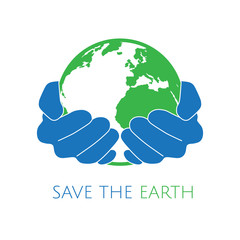 Save the earth concept logo - 176872410