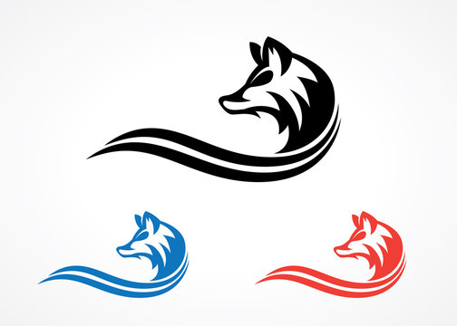 elegant wolf silhouette logo