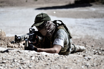 Soldier prone supported position