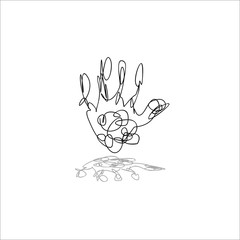 Fototapeta premium hand icon vector doodle
