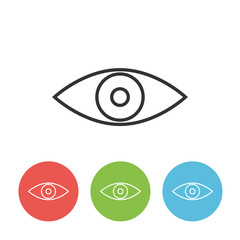 Eye vector outline single icon