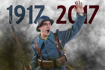 French soldier 1917 attack, November 11th