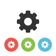 Gear vector single icon
