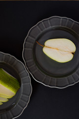 pear on a plate