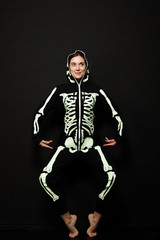 halloween costume skeleton, scary stories