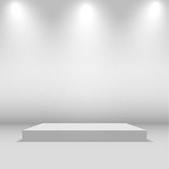 Empty stage, vector background