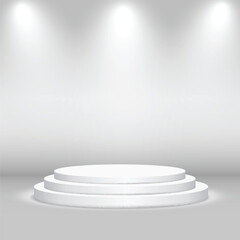 Empty stage, vector background
